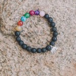 Bransoletka BOHO ELEPHANT lawa wulkaniczna