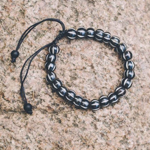 bransoletka damska męska unisex na sznurku regulowana boho etno nepalska kość yaka