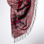 Szal ETHNO 51 czekoladowa wiśnia