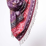 Szal ETHNO 49 śliwkowy