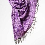 Szal ETHNO 21 jagodowy