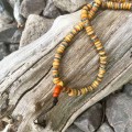 mala naszyjnik buddyjski korale kosc yaka marchewkowa