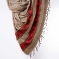 szal koc z wzorami etno boho taupe