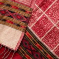 szal z wzorami etno boho krata czerwony