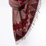 Szal ETHNO 56 czekoladowa wiśnia