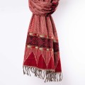 szal koc z wzorami etno boho czerwony