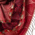 szal koc z wzorami etno boho czerwony