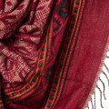 szal z wzorami etno boho wisniowy