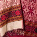 szal z wzorami etno boho wisniowy