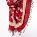 dlugi duzy czerwony jesienny damski szal szalik chusta we wzory na jesien na zime