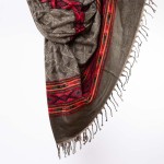 Szal ETHNO 60 khaki ciemny