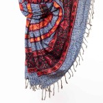 Szal ETHNO 70 niebieski