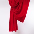 szal damski z kaszmiru i welny czerwony