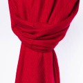 szal damski z kaszmiru i welny czerwony