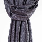 Szal ELEGANCE antracyt z czernią