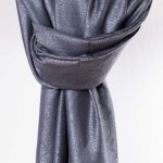 Szal ELEGANCE srebrny grafit