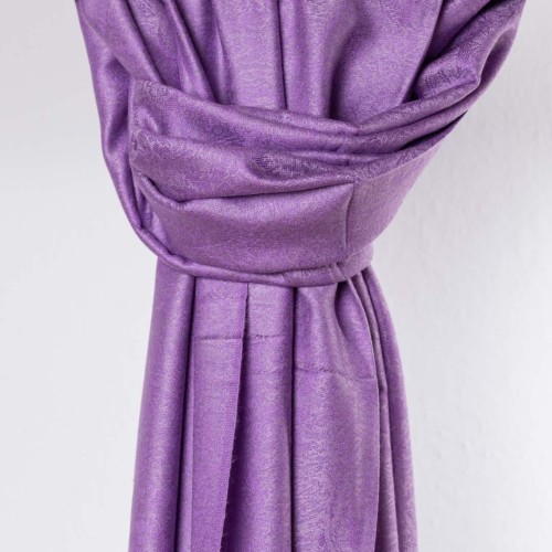 elegancki szal damski satynowy fioletowy lawendowy