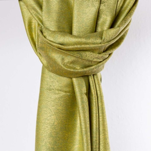 elegancki satynowy szal damski zielony groszkowy