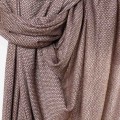 szal koc oversize z kaszmiru i wełny czekoladowy