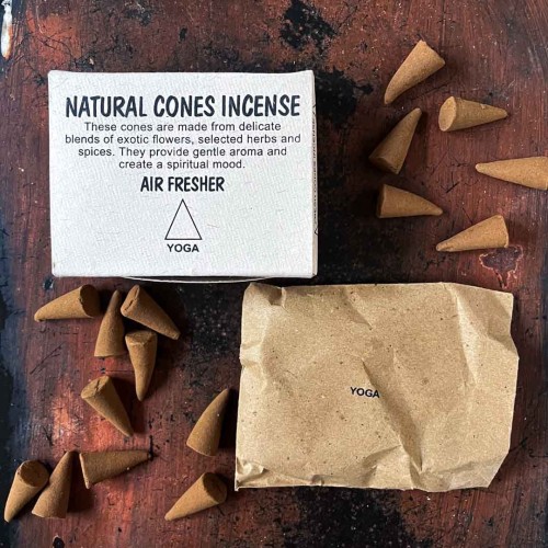 indyjskie kadzidelka zapachowe w stozkach yoga