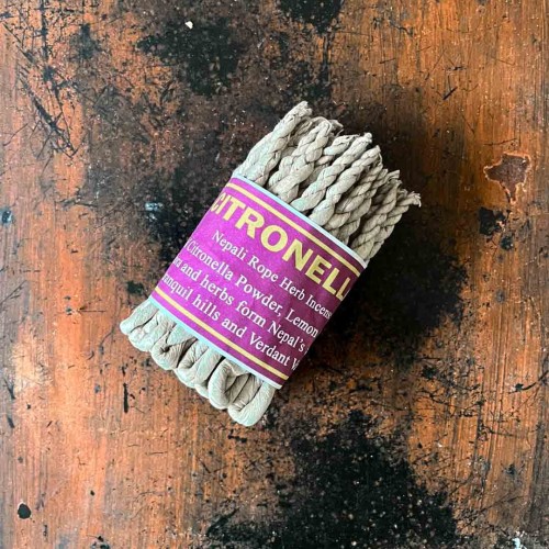 naturalne kadzidla ziolowe w sznurkach cytronella wetiwer lemongrass