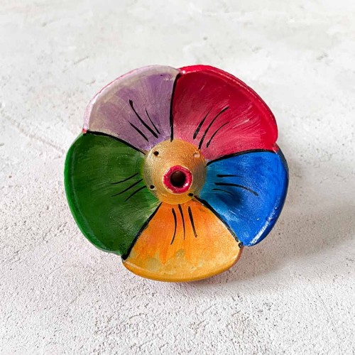 drewniana podstawka pod kadzidla kwiat lotosu