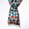 damski szal kocyk w kolorowe wzory etno boho