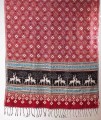 damski szal koc w kolorowe wzory etno boho czerwony