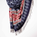 Szal ETHNO 53 granatowy