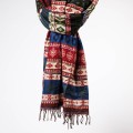 damski szal kocyk w kolorowe wzory etno boho