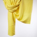 damski szal z kaszmiru welny zolty cytrynowy