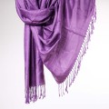elegancki satynowy szal damski fioletowy