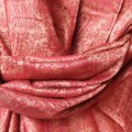 elegancki satynowy szal damski miedziany czerwony