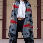 Szal ETHNO 03 grafitowy