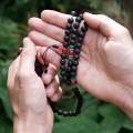 mala buddyjska 108 koralików naszyjnik różaniec do medytacji lawa wulkaniczna