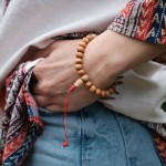 Bransoletka BOHO drewniana Ø 0,8 cm