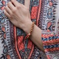 drewniana buddyjska bransoletka boho z nepalu regulowana
