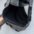 indyjska bawelniana torba na ramie etno boho hippie festiwalowa czarna szara