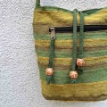 indyjska bawelniana torba boho hippie etno na ramie festiwalowa zielona zolta