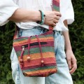 indyjska bawelniana torba boho etno hippie na ramie festiwalowa pomaranczowo zielona burgundowa