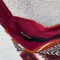 indyjska bawelniana torba we wzory hippie boho etno na ramie, na plaze, na zakupy, shopperka, wisniowa