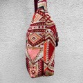 indyjska kolorowa torba boho we wzory hippie etno wisniowa rozowa na ramie na zakupy a4