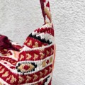 indyjska kolorowa torba boho we wzory hippie etno wisniowa rozowa na ramie na zakupy a4