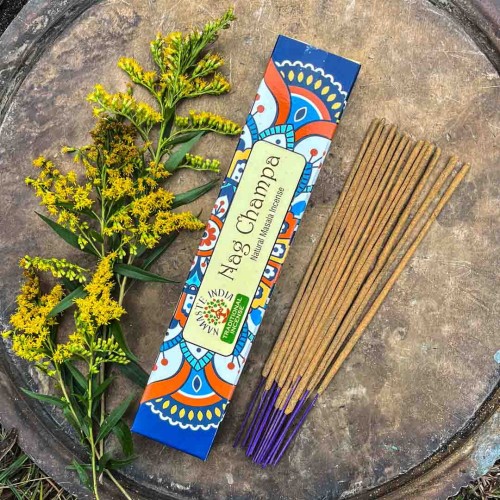 indyjskie kadzidelka zapachowe na patyczku, do jogi, do medytacji, kwiatowe, magnolia, nag champa