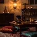 Kamienny kominek do aromaterapii z Indii, używany jako lampion w przytulnym orientalnym wystroju – Mandhu