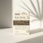 NATURALNE MYDŁO Z GLINKĄ  - Bergamotka +  Nasiona Żurawiny + Aktywny Węgiel